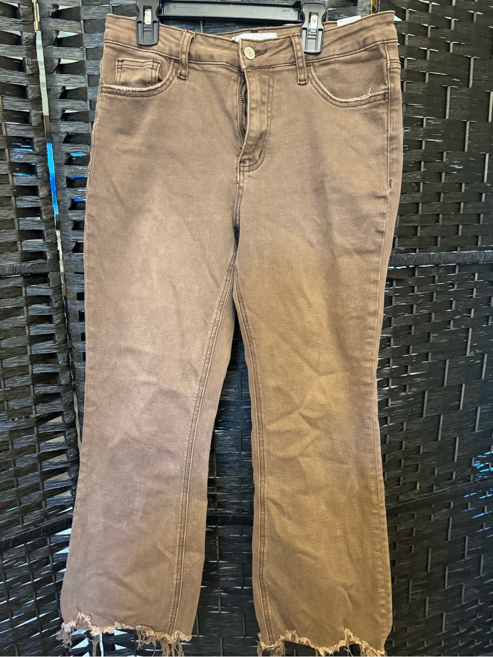 Women’s Vervet Brown Frayed Hem Jeans